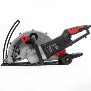 XtremepowerUS 14 in. 15 Amp Corded Industrial Cutter Wet/Dry Circular Saw with Guide Roller and Depth Adjustment