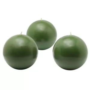 Zest Candle 3 in. Hunter Green Ball Candles (6-Box)